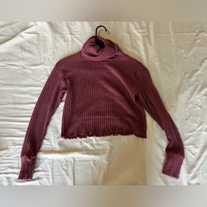 Red cropped sweater